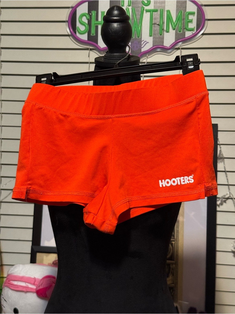 Hooters Bright Orange micro Shortie Shorts